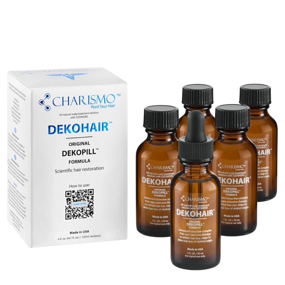 Charismo Dekohair Dekopill 4x30ml - Набір інноваційного лосьйону для росту волосся та боротьби з випадінням Charismo Dekohair Dekopill 4x30ml - Набір інноваційного лосьйону для росту волосся та боротьби з випадінням